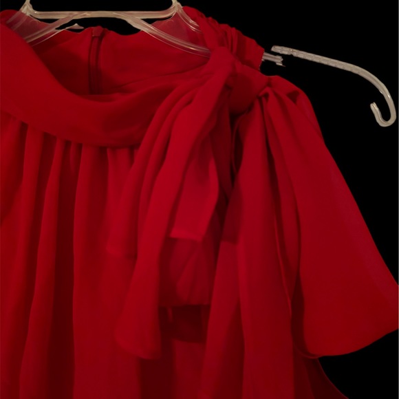 Cherry Red Maggie London Cocktail Dress Size 14 - Picture 3 of 7